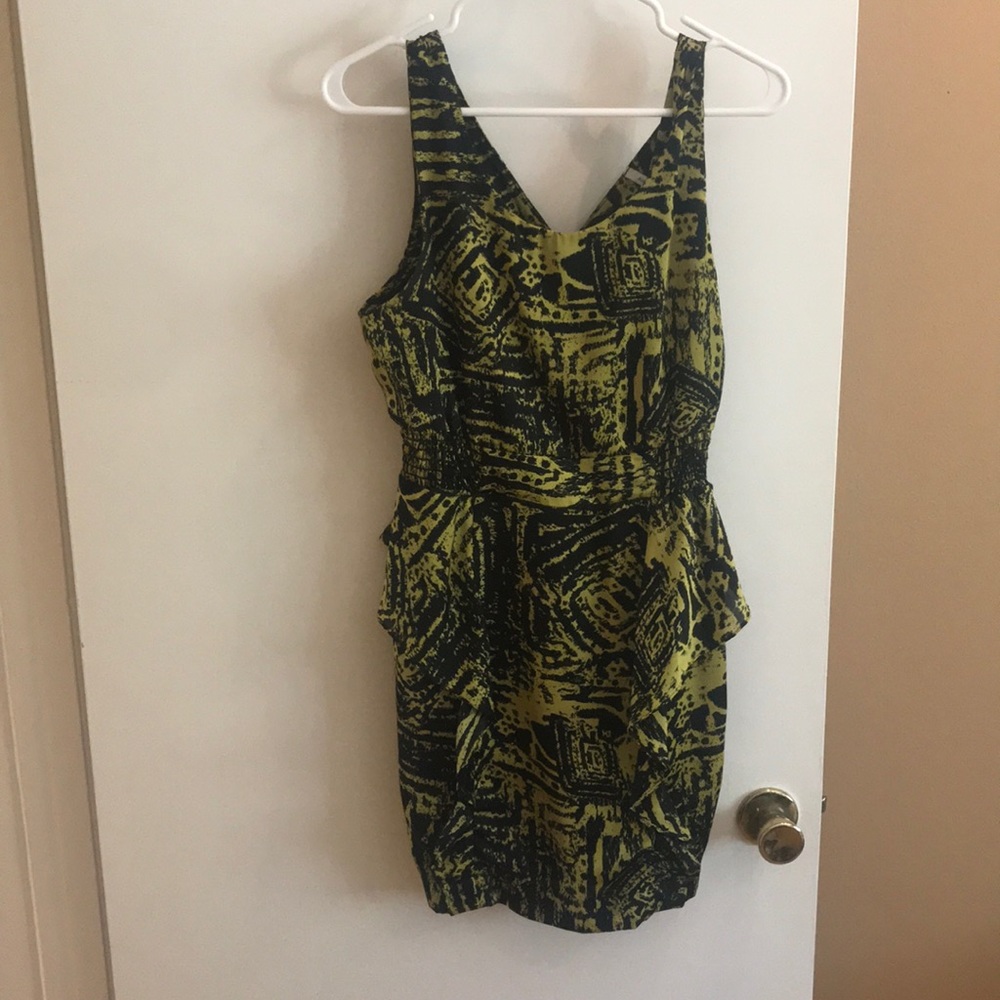 Retro green and black cocktail dress